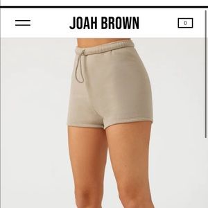 NWT JOAH BROWN fitted sweat shorts in color light grey! SOLD OUT EVERYWHERE. $98